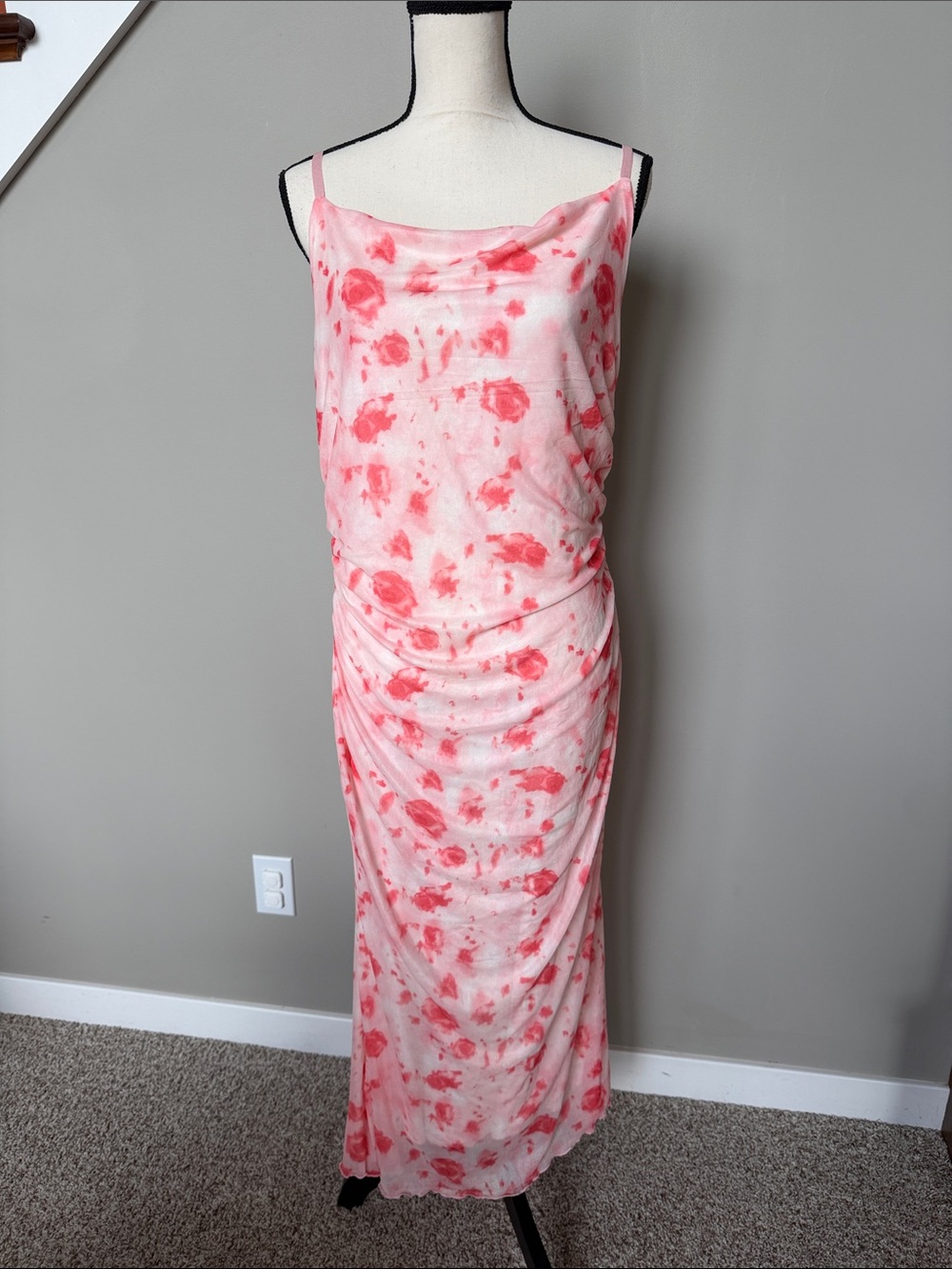 Zomva Ruched Bodycon Mesh Dress